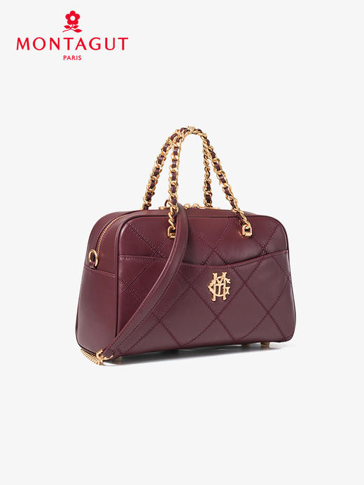 梦特娇女包新款羊皮枕头包高级感轻奢吉祥保龄球包手提斜挎包 商品图11