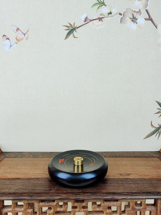 鲤鱼乐游香台【紫光檀】 商品图5