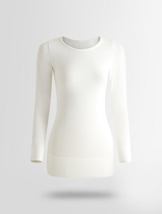 Fusalp - TROOP COL ROND - NEIGE - 女装 - 保暖内衣 - 白色 商品图0