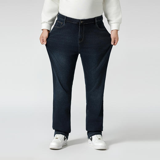 【特大码】【新款DMR】大依优型大码男装牛仔裤加肥加大号宽松长裤舒适直筒胖子裤子 商品图2