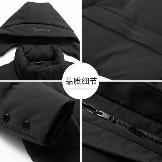 【可拆卸帽】【新款DKP】大依优型大码中长款羽绒服鸭绒休闲胖子大码男休闲宽松加肥加大上衣冬季外套 商品图1