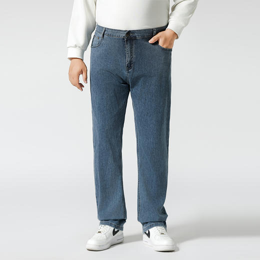 【特大码】【新款DMR】大依优型大码男装牛仔裤加肥加大号宽松长裤舒适直筒胖子裤子 商品图1