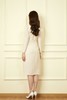 SIA SAYLOR 气质珍珠白拼接式褶皱连衣裙 19058 商品缩略图5