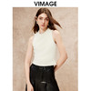 VIMAGE纬漫纪气质小立领无袖修身百搭纯色背心上衣秋季新款V2213835 商品缩略图3