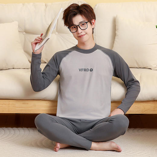 【7A级物理抗菌款，锁住温暖，从肌肤接触开始】7A抗菌青少年保暖内衣套装 中领男女童秋衣秋裤打底衫 儿童磨毛睡衣-QQ 商品图8