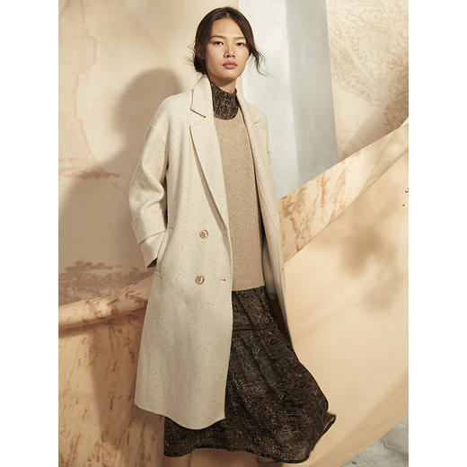 famecoco范可儿毛呢大衣女士冬季设计感韩版羊毛外套F208AC112 商品图2