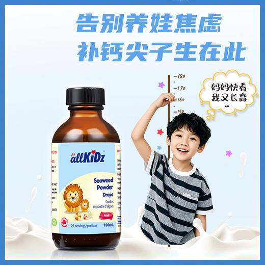 爱奇氏allkidz海藻钙儿童补充钙镁锌海藻粉液体钙100ml 商品图0