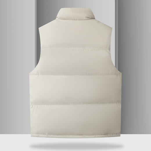 【羽绒】【新款DKP】大依优型大码男装立领羽绒马甲简约休闲宽松外套男坎肩背心上衣保暖 商品图5