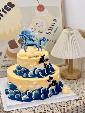 马到成功 风生水起 双层定制