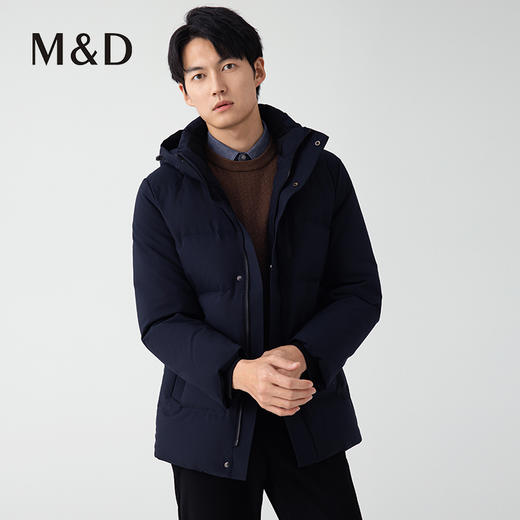 【名盾】立领连帽长款羽绒服，甄选大朵蓬松鸭绒，轻盈保暖M0DL25673B 商品图2