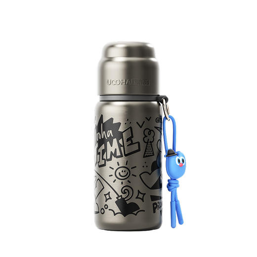 UOOHALITTLES430ml涂鸦保温杯（粉色/黑色/白蓝） 商品图2