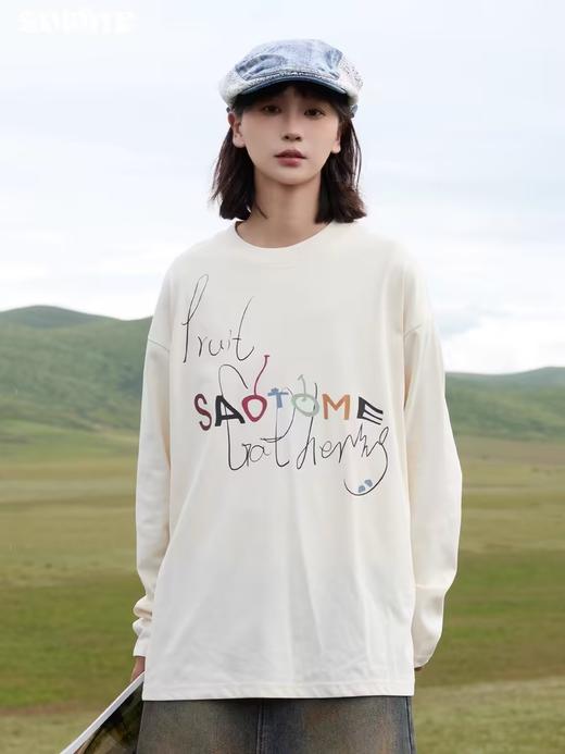 早乙女惠子saotome/STMCX243294/变形水果logo脏染T恤 商品图0