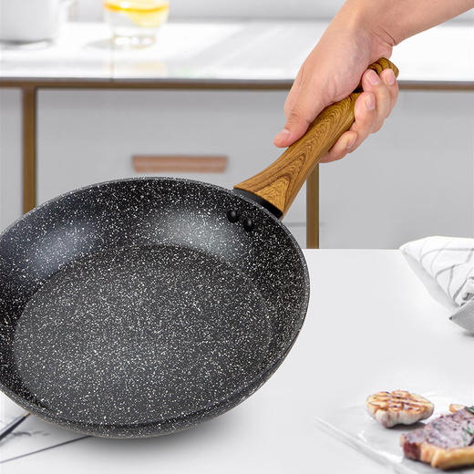 【内购专享】左家右厨 木纹柄系列不粘煎盘26cm 商品图0