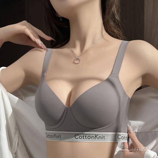 提拉上托内衣女薄款夏季大胸显小胸大码无痕聚拢软钢圈收副乳防下垂文胸罩 商品图0