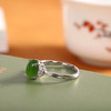 【翠意】S925银镶嵌和田碧玉开口戒指【RP-jz690163】 商品缩略图3