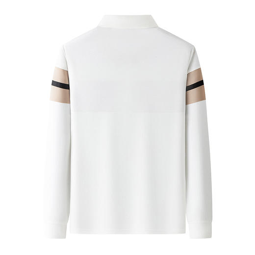 【精美刺绣 棉混纺】罗蒙春秋男装长袖POLO衫男士商务休闲内搭撞色刺绣POLO衫长袖翻领T恤 商品图8