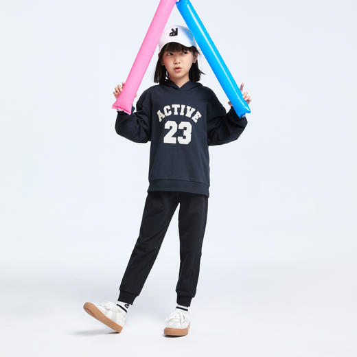 男女童带帽长袖卫衣秋季新款安奈儿童装EM431501 商品图3