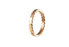 Chaumet尚美巴黎 BEE MY LOVE系列 爱· 巢金蜂巢 宽2.5mm 玫瑰金 戒指  女款