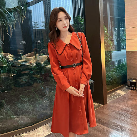 奢姿大码女装2024秋季个性娃娃领洋气连衣裙胖妹妹时尚气质裙子9943891260 商品图4