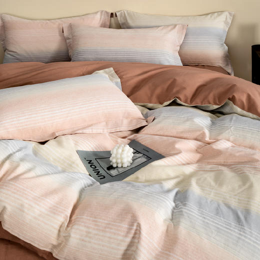 水星家纺简色生活抗菌全棉四件套-耀·飞流千里【分仓直发，72小时发货，周末节假日不发货】 商品图1