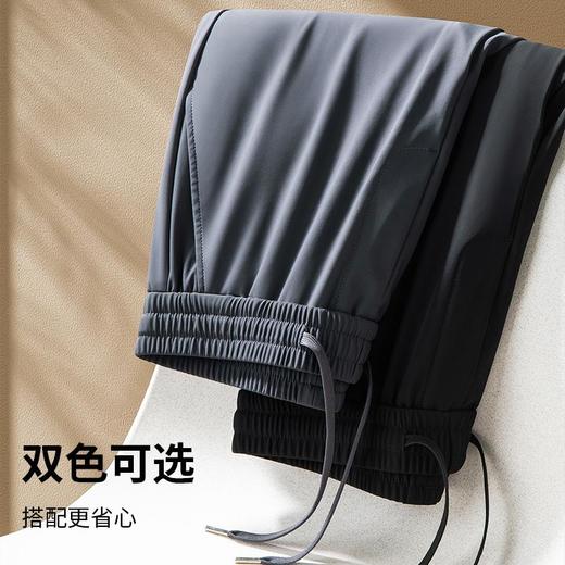 【高弹易打理】圣得西男士松紧系带直筒裤秋季新款休闲长裤男2462921030 商品图4