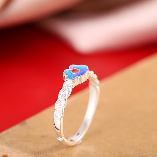 【如意】足银9999银滴胶仿编织如意吉祥戒指【RP-JZ580143】 商品图2