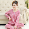 【两件套装！家居休闲可外穿】睡衣女中老年人大码家居服 春秋季薄款休闲可外穿 妈妈装两件套装-QQ 商品缩略图6