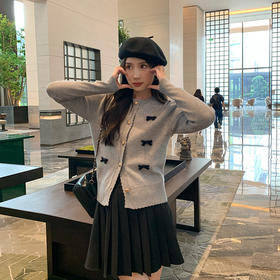 奢姿2024秋新款大码女装胖妹妹减龄针织开衫休闲百褶半裙穿搭套装