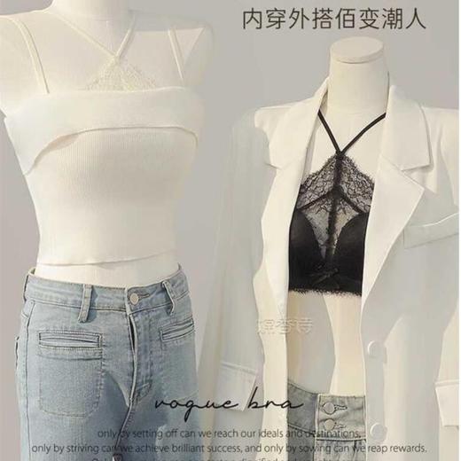 挂脖抹胸式无肩带内衣女 学生内衣小红书推荐爆款 聚拢防滑小胸显大性感蕾丝防走光文胸罩夏 商品图2