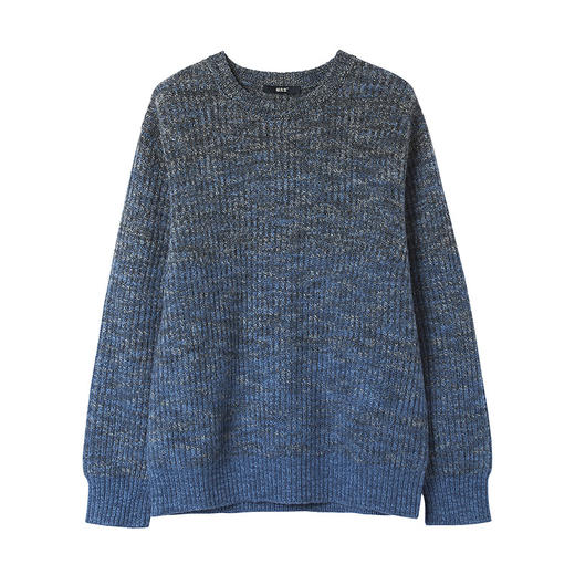 棉仓356826004-宽松渐变全羊毛圆领毛衣 商品图4