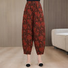 AHMyshy5225 2024秋冬季新款时尚复古印花棉麻休闲裤女宽松妈妈裤九分灯笼裤子 商品缩略图1