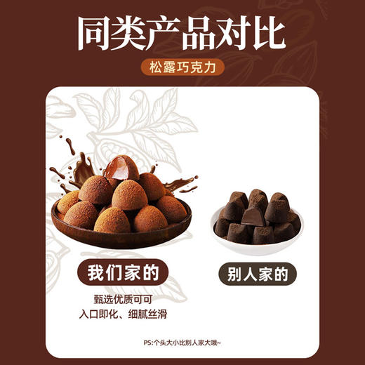 松露巧克力非纯可可官脂方旗舰店年货送家人喜糖果零食童年记忆老家特产零食网红零食 商品图2