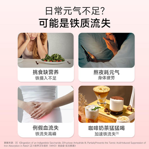 五个女博士富铁软糖60颗/盒*18盒 女性补气铁剂元素花青素+VC 焕活好气色 顾问备注发货，无备注不发货 商品图1