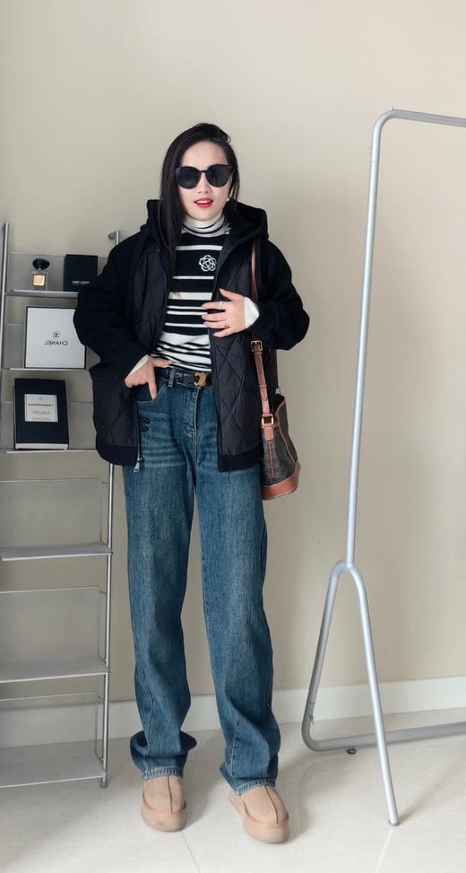 山茶花定位条100超级羊毛堆堆领打底衫 商品图8