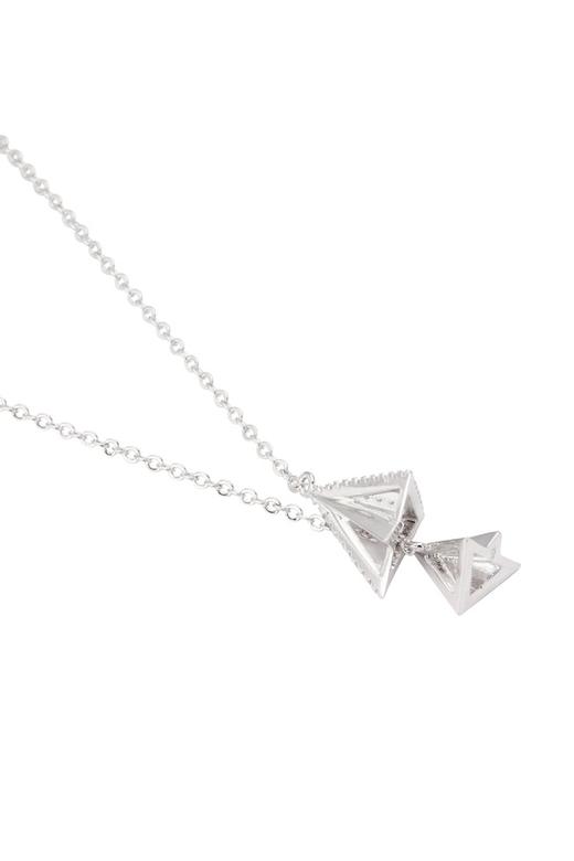 SUMMER & SAGE 椎体吊坠银色项链 4419 商品图2