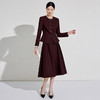 IWY/秋冬款安可拉红中长裙套裙时尚高级感显瘦遮肉主持人职业套裙WC003+WS003 商品缩略图2