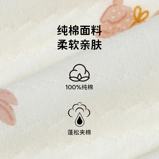 贝贝怡秋冬新款男女宝宝三层夹棉防踢被儿童连体衣分腿睡袋ZB4DP001 商品图5