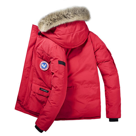 【新款DNY】大依优型大码连帽棉服工装保暖棉衣加厚加肥加大上衣男士外套胖子潮款 商品图3