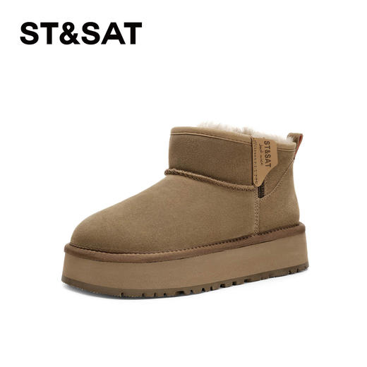 星期六经典百搭羊毛保暖加绒厚底雪地靴SSC4118C03 商品图4