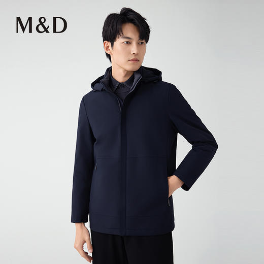 【名盾】立领连帽羽绒服，85%优质鸭绒，可拆卸内胆M0DL25676B 商品图1