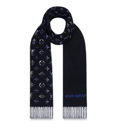 LOUIS VUITTON 流苏装饰双面 山羊绒 绒线围巾 男款 180*35cm 商品图0