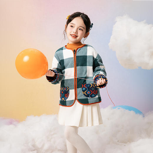 年衣童装新中式男童唐装上衣2025年早秋新款短款摇粒绒外套两面穿 商品图0