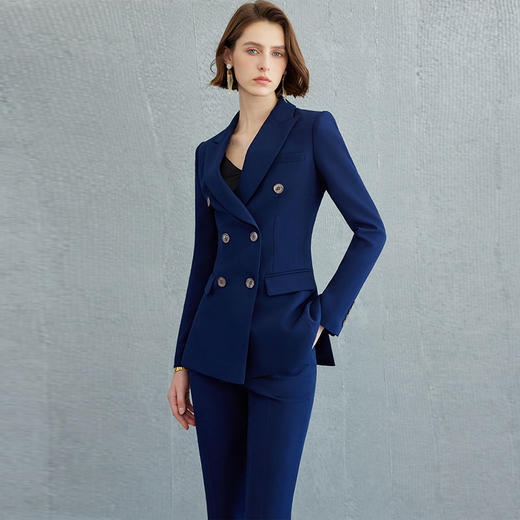 IWY/藏青色高端职业套装女气质高级感干练英伦风商务经理职场工装CP1934 商品图4
