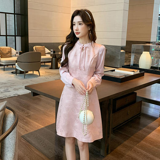 奢姿2025年秋季新款大码女装新中式旗袍裙子胖妹妹拼接气质连衣裙9943860357 商品图4