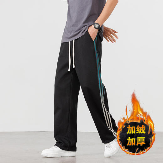 【加绒】【特大码】【新款DH】大依优型大码可调节裤脚休闲裤加肥加大男装弹力舒适胖子肥佬百搭运动裤潮流 商品图0