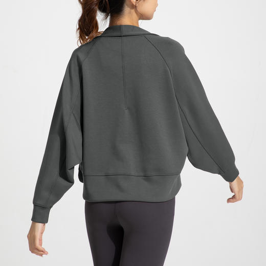 新款莫代尔披肩上衣女砂洗空气层运动修身开衫瑜伽服外套 YN WT10 商品图2