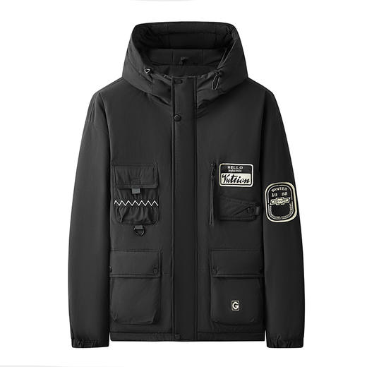 【特大码】【新款DX】大依优型大码连帽棉服棉衣保暖加厚加肥加大上衣男士外套胖子 商品图9