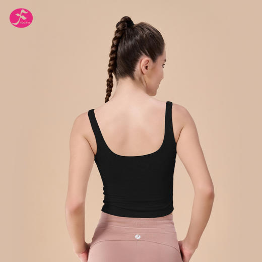 一梵新款 方领外穿内搭U领无袖修身上衣4色吊带背心瑜伽上衣 商品图7