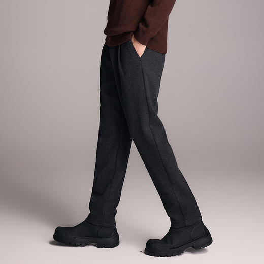 棉仓357818004-斜纹醋酸羊毛那不勒斯松紧腰单褶锥型裤 商品图1