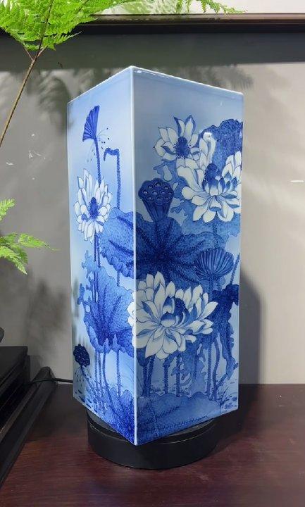 荷塘清韻四方镶器 商品图0